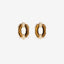 Sanswood Sengo "Havana" Retro Gold Tiger Eye Stone Earrings Cat'S Eye Texture Barn Style Earrings
