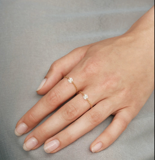 Sanwood Moriwu'S Snow Country Breath Moissanite Ring Niche Design Adjustable Index Ring