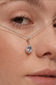 Sanswood Morigo "Sissi Sisi" Cultivated Alexander Gemstone Necklace Blue And Purple Color Changing Sweater Chain
