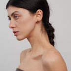 Sanswood Sengo "Havana" Retro Gold Tiger Eye Stone Earrings Cat'S Eye Texture Barn Style Earrings