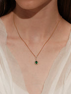 Sanswood Morigo "Sissi" Cultivated Emerald Necklace Retro High-End Sweater Chain