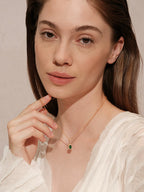 Sanswood Morigo "Sissi" Cultivated Emerald Necklace Retro High-End Sweater Chain