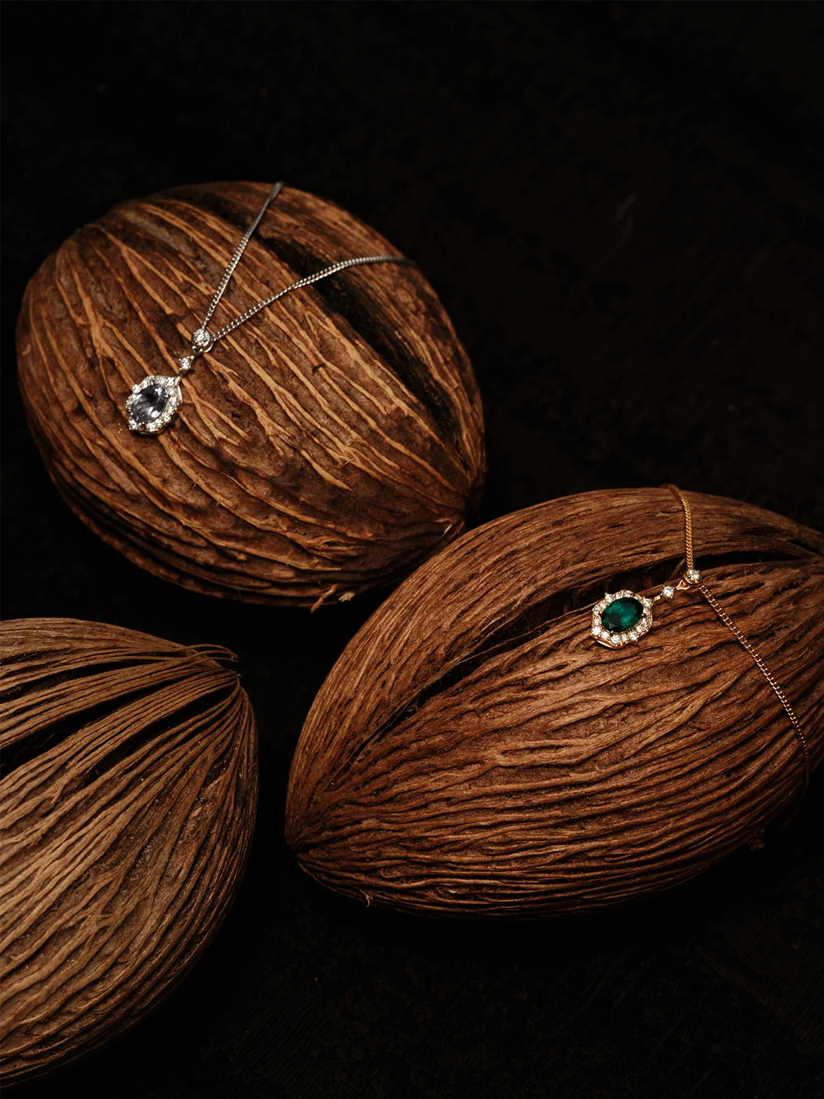Sanswood Morigo "Sissi Sisi" Cultivated Alexander Gemstone Necklace Blue And Purple Color Changing Sweater Chain